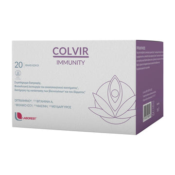 Colvir Immunity 20 φακελάκια – Συμπλήρωμα διατροφής για την ενίσχυση του ανοσοποιητικού με βιταμίνη Α, φολικό οξύ, νιασίνη και ψευδάργυρο